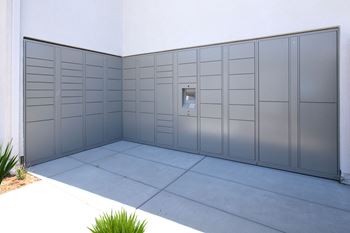 Parcel lockers and indoor mail room